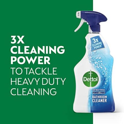 Dettol Power and Pure Antibacterial Bathroom Cleaner Spray, Limescale and Stain remover, Kills 99.9 Percent of Bacteria, 1 L