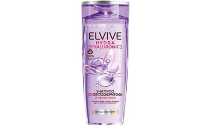 Elvive Hydra Hyaluronic Shampoo 72h Deep Moisture for Dehydrated Hair, 250 ml