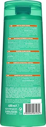 Garnier Fructis Grow Strong Hair Shampoo with Tendency to Break, Strengthens and Reduces Shedding, 400 ml