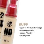 W7 HD Foundation - Oil-Free Liquid Foundation for Poreless, Matte Medium Coverage - 30ml (Natural Beige)