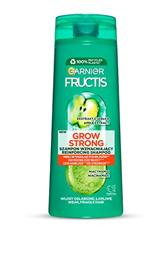 Garnier Fructis Grow Strong Hair Shampoo with Tendency to Break, Strengthens and Reduces Shedding, 400 ml