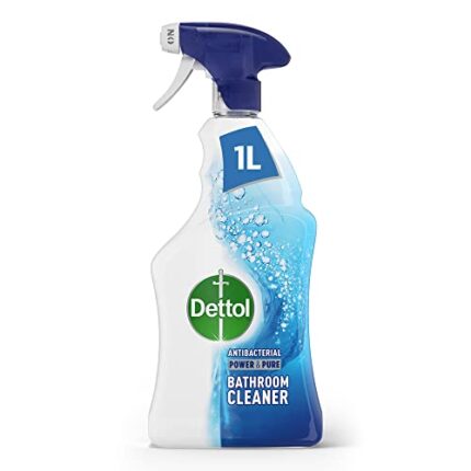 Dettol Power and Pure Antibacterial Bathroom Cleaner Spray, Limescale and Stain remover, Kills 99.9 Percent of Bacteria, 1 L