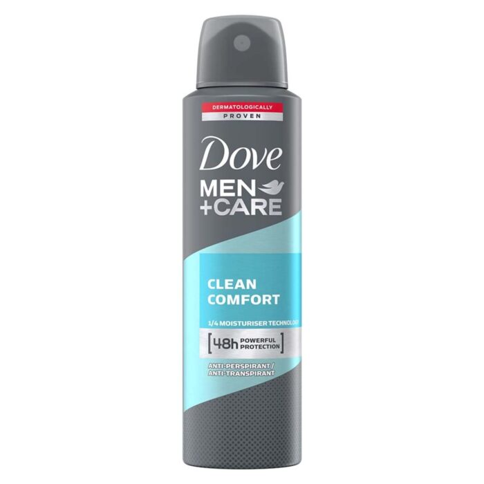 Dove, Men plus Care clean comfort deodorant spray, set of 6, (6 x 150 ml)