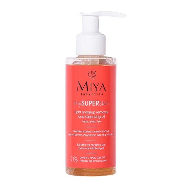 Miya Cosmetics Light Makeup Remover Face Washing Oil | 140 ML | Contains Raspberry Seed & Sweet Almond Oil, Vitamin E | Effective & Delicate | Doesn’t Irritate Eyes | For all Skin Types | Cruelty-Free