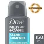 Dove, Men plus Care clean comfort deodorant spray, set of 6, (6 x 150 ml)