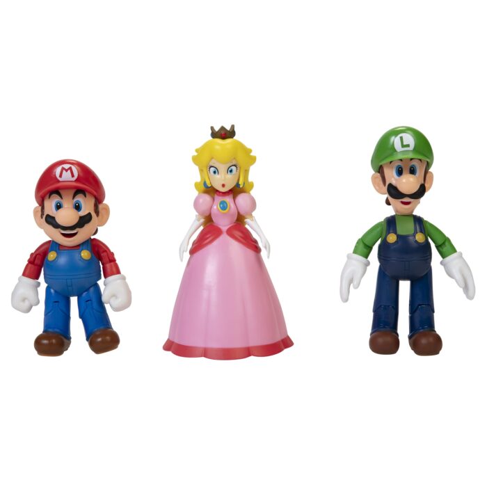 Jakks Pacific Super Mario Mushroom Kingdom Pack Mario Luigi Princess 11 cm Figures Multicolor 64511