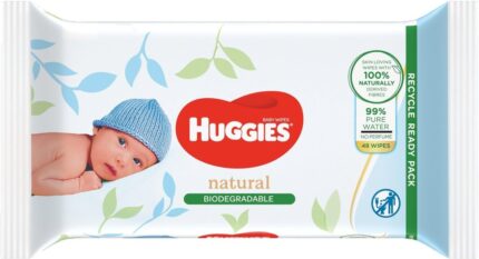 Huggies Pure, Baby Wipes, 12 Packs (672 Wipes Total) - Natural Wet Wipes for Sensitive Skin - 99 Percent Pure Water - Fragrance Free to Clean and Protect