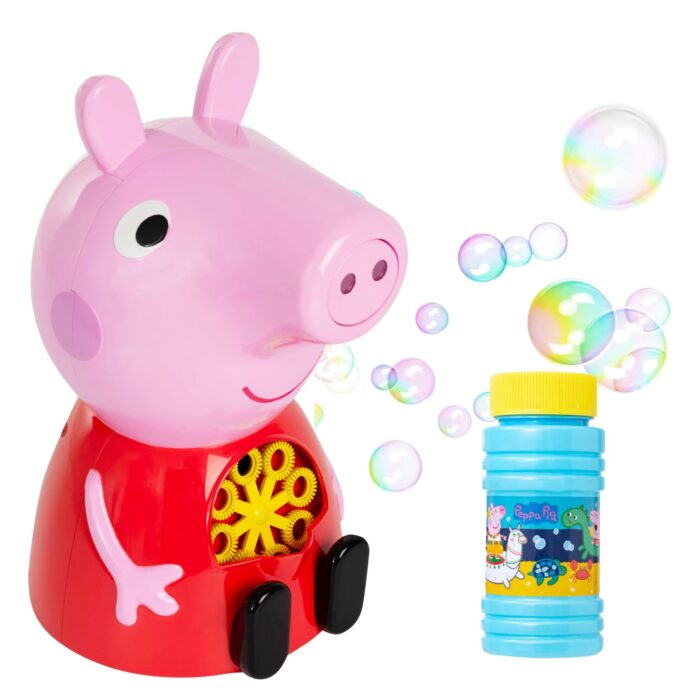 Peppa Pig Bubble Machine | Bubble Making Machine | Peppa Bubble Party Bubble Machine & Bonus Bubble Solution | Perfect Fun Outdoor Toys & Indoor Toys | Peppa Pig House On The Hill Toys | Ages 3+