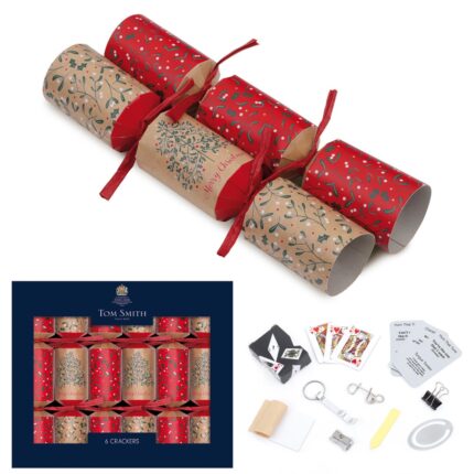 Tom Smith Pack 6 Mini Luxury Charity Christmas Crackers Traditional Xmas Dinner