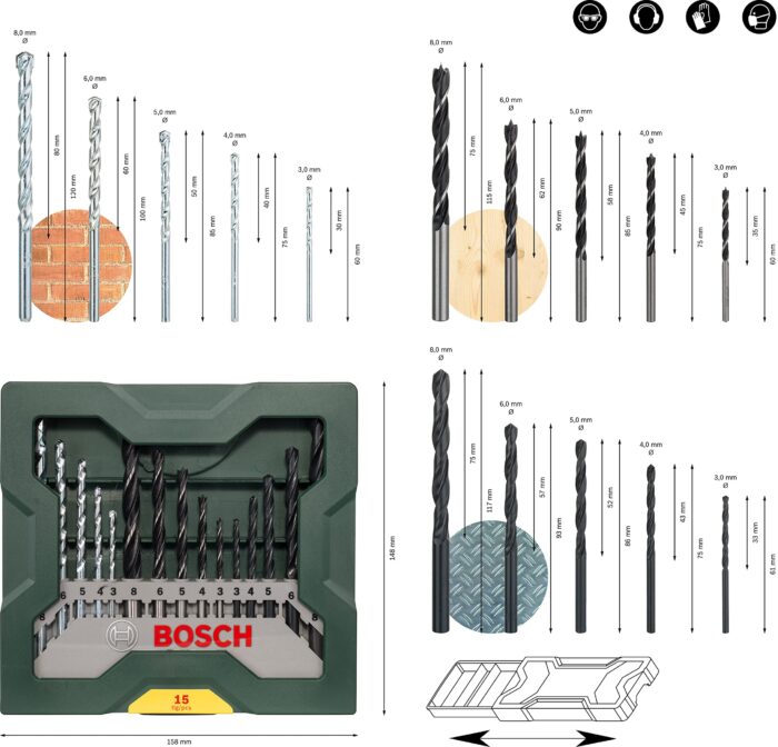 Bosch Accessories Twist Drill Bit Set