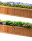 Set of 2 Wooden Garden Planters Flower Plant Pot Window Box Planting Raise Bed Basket