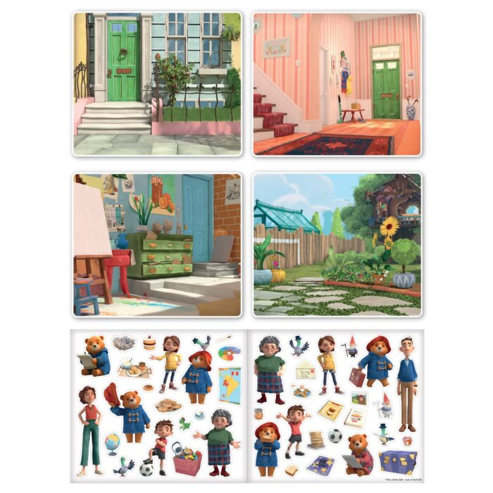 Paper Projects The Adventures of Paddington Sticker Scene Activity Set | Includes 6 Scenes and Around 50 Stickers, Yellow, 23.5cm x 15cm