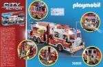 Playmobil City Action 70935 Rescue Vehicles: Fire Engine with Tower Ladder, With Light and Sound, Fire Engine Toys for Children Ages 5+