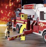 Playmobil City Action 70935 Rescue Vehicles: Fire Engine with Tower Ladder, With Light and Sound, Fire Engine Toys for Children Ages 5+