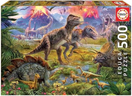 Educa Borras Dinosaur Gathering 500 Piece Jigsaw Puzzle